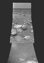 Image de la surface de Titan prise par DISR